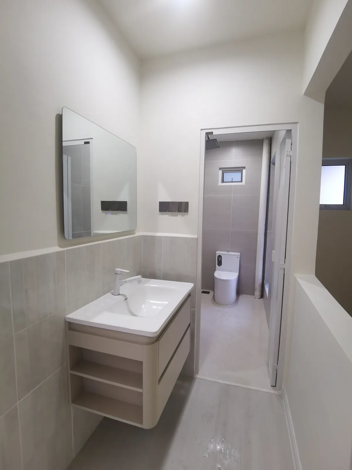 Toilet and sink after residential renovation in Rawang
